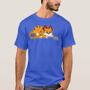 Tigerkatze mit Maus T-Shirt