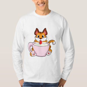 Tigerkatze mit Milchcup.PNG T-Shirt