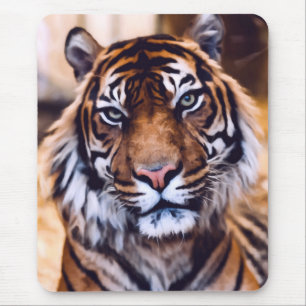 Tigerkatze Nah aufgewachsene Tierwelt Mousepad