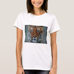 Tigerkatzen-Streifen Dschungelnebel Tier T-Shirt