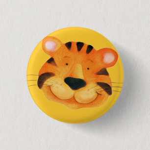 Tigerknopf - Orange u. Gelb Button