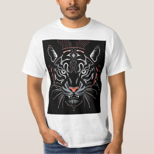 Tigerkopf-Illustration T-Shirt