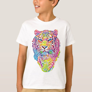 Tigerkopf in Regenbogenfarben T-Shirt