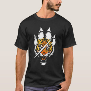 Tigerkopf Pfote Raubtier Wildtier Großkatze Wilder T-Shirt