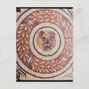 Tigerkopf, römisches Mosaik, Anfang des 4. Jahrhun Postkarte