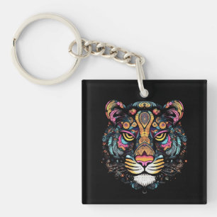 Tigerkopf schlüsselanhänger