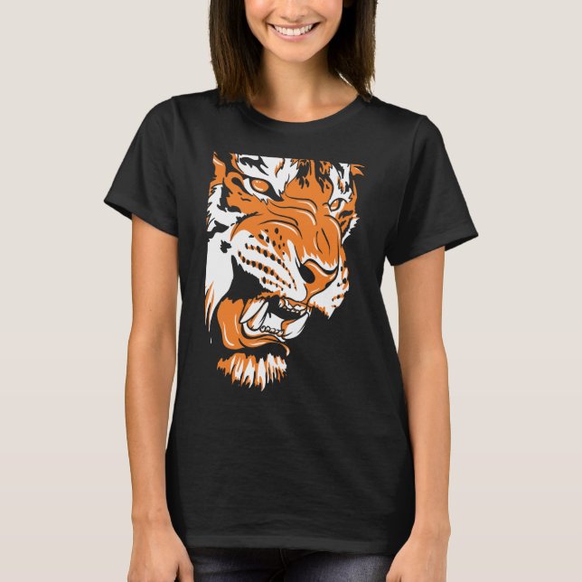 Tigerkopf T-Shirt (Vorderseite)