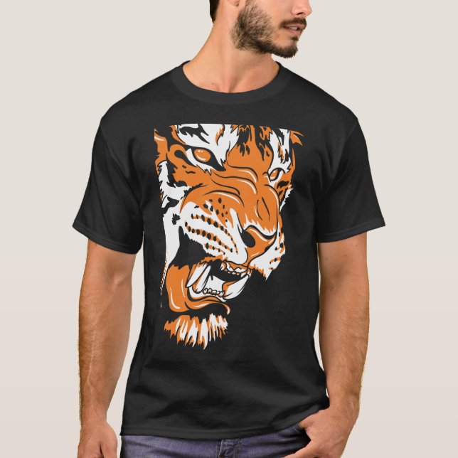 Tigerkopf T-Shirt (Vorderseite)