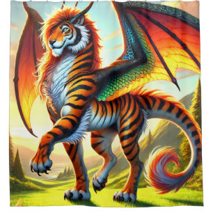 Tigerkreatur Duschvorhang