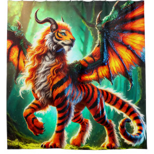 Tigerkreatur Duschvorhang