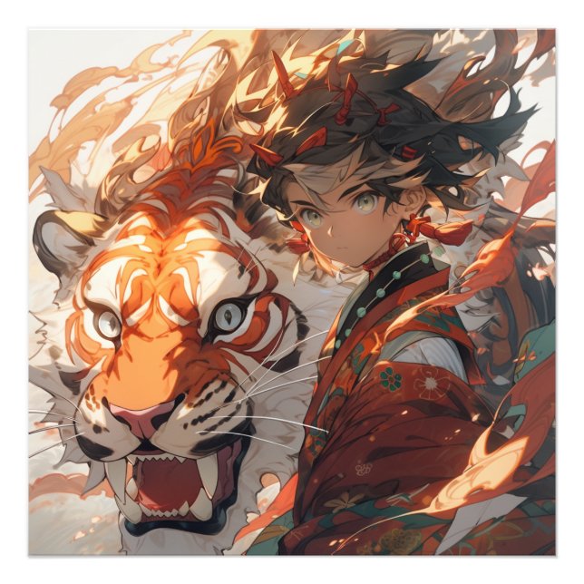 Tigerkrieger Fotodruck (Vorne)
