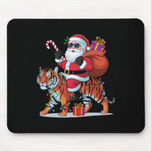 Tigerliebhaber Weihnachtsbeleuchtung Weihnachtsman Mousepad