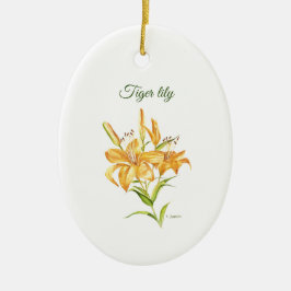 Tigerlilie mit Blume und Keramik Keramik Ornament