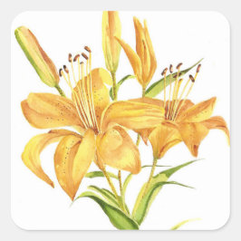 Tigerlilie Quadratischer Aufkleber