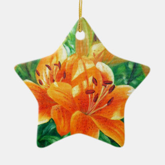Tigerlilien Keramik Ornament