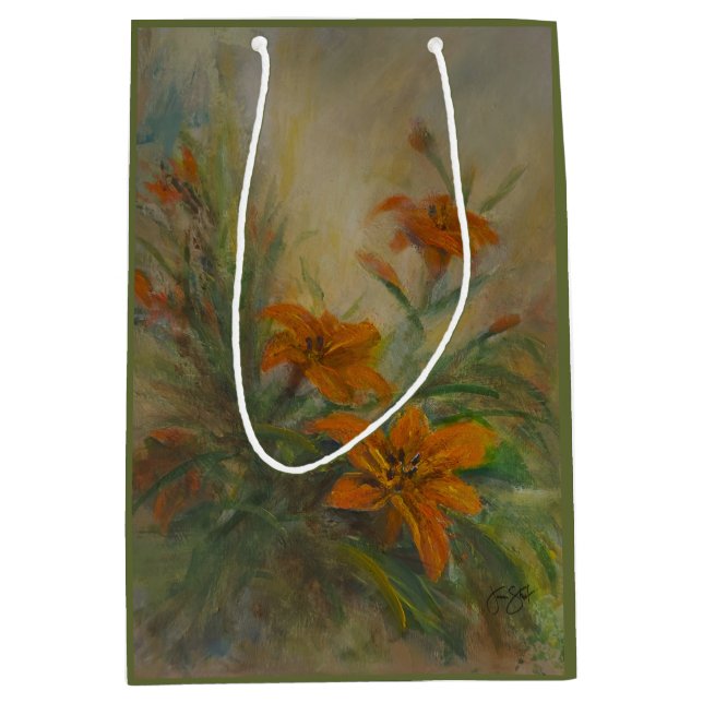 Tigerlilien Mittlere Geschenktüte (Vorderseite)