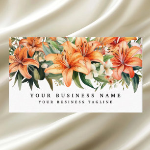 Tigerlilien Orange Lilien Blumen Floral Visitenkarte