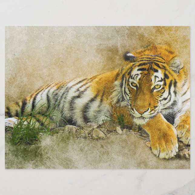 Tigermalerei Flyer (Vorne)