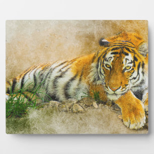 Tigermalerei Fotoplatte