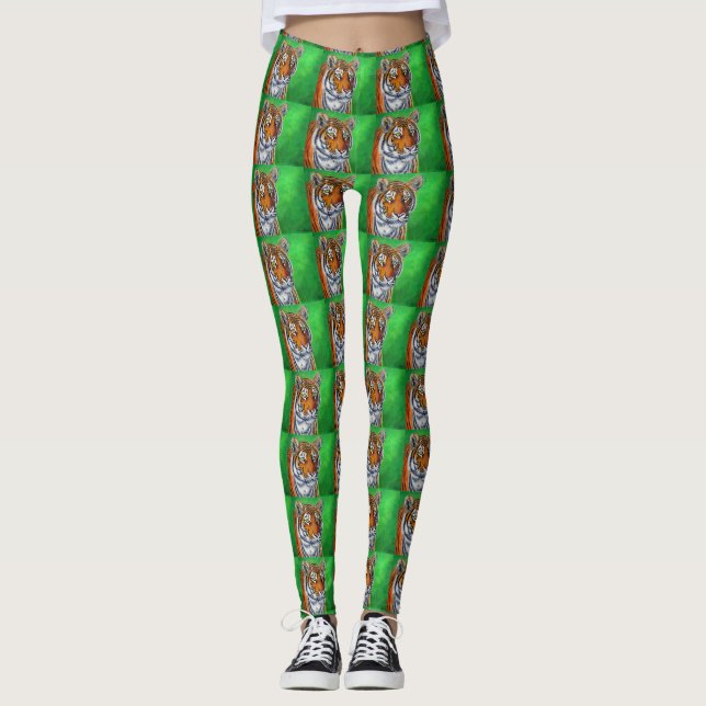 Tigermalerei Leggings (Vorderseite)