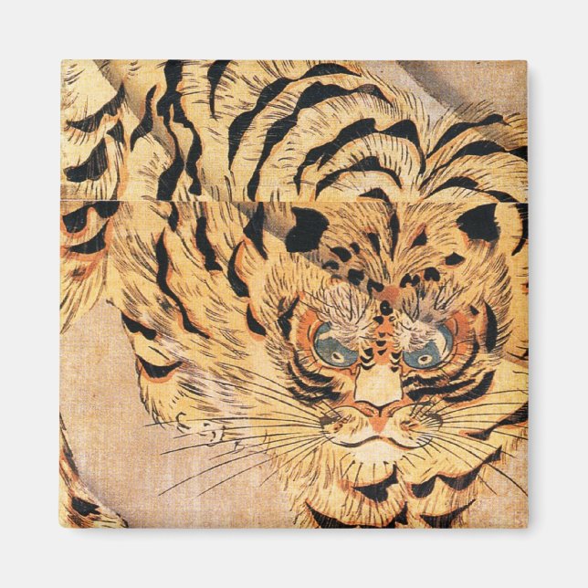 Tigermalerei Magnet (Vorne)
