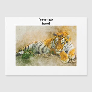 Tigermalerei Magnetkarte