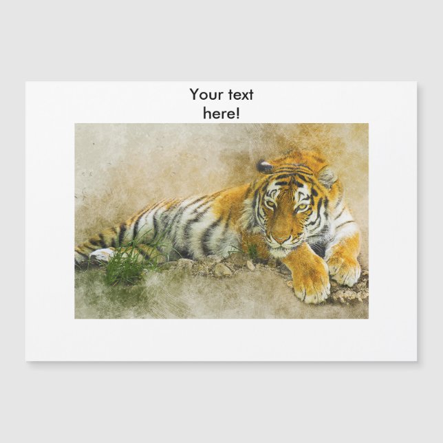 Tigermalerei Magnetkarte (Vorderseite)