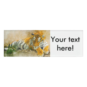 Tigermalerei Namenschild