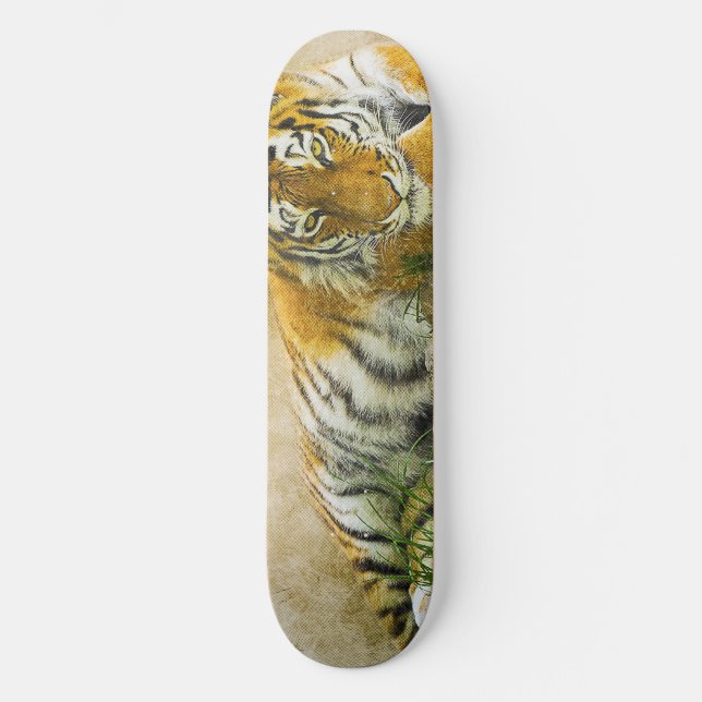 Tigermalerei Skateboard (Vorderseite)
