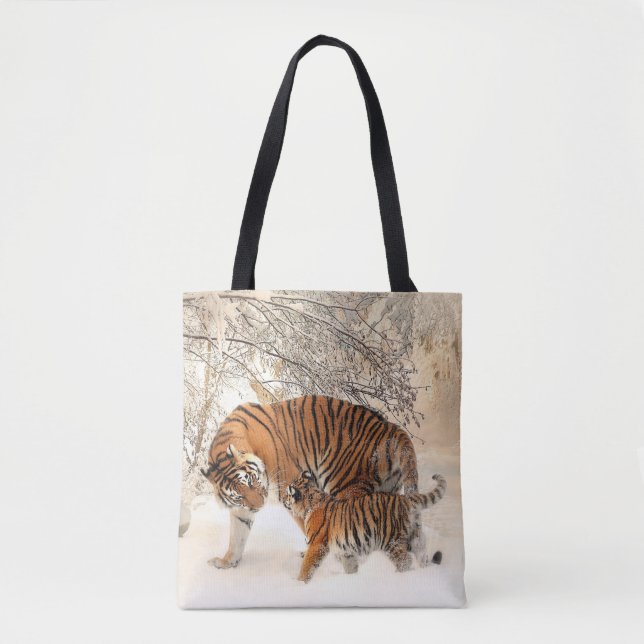 Tigermama und Babytasche (Vorderseite)