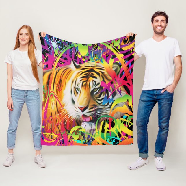 Tigermantel im Dschungel Fleece-Decke Fleecedecke (Beispiel)