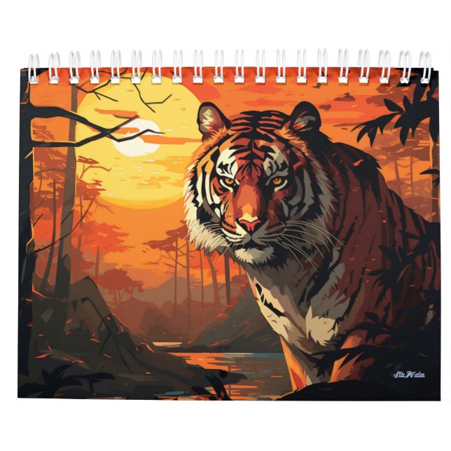 Tigermauer Monatskalender 2024 Kalender (Rückseite)