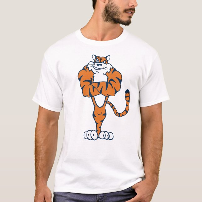 Tigermuskel (Orange & Blau) T-Shirt (Vorderseite)