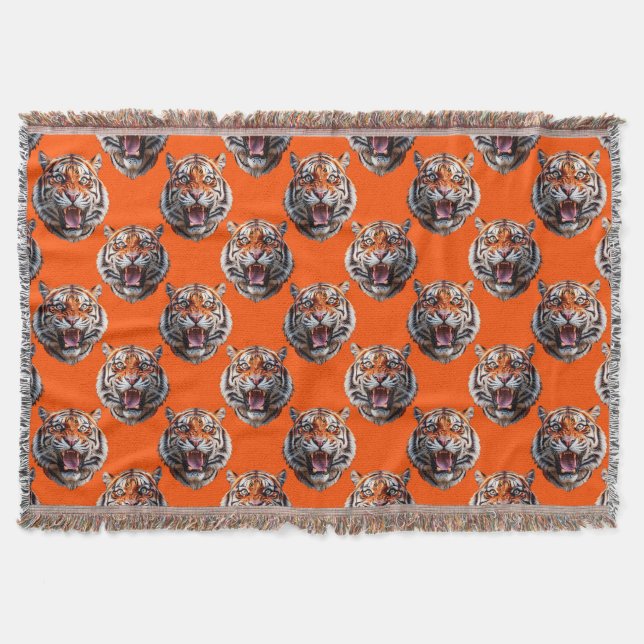 Tigermuster-Design Orange Decke (Vorderseite)