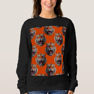 Tigermuster-Design Orange Sweatshirt