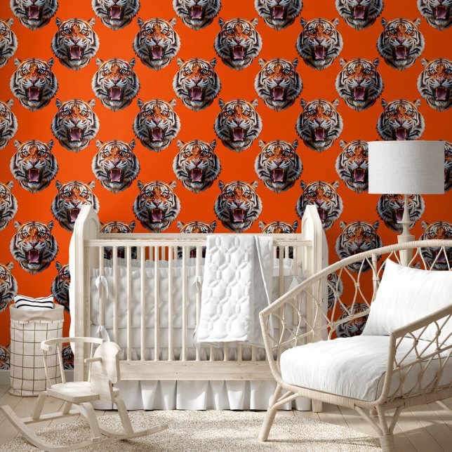 Tigermuster-Design Orange Tapete (Von Creator hochgeladen)