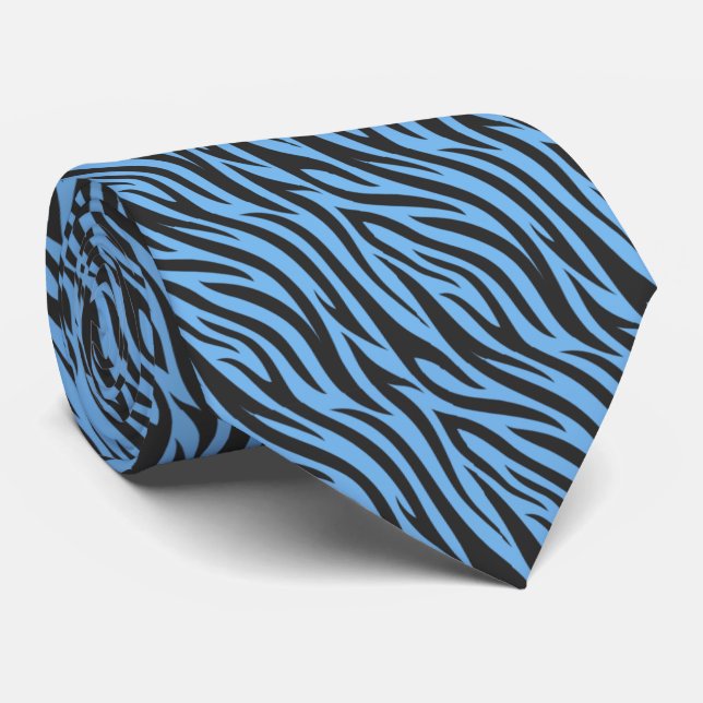 Tigermuster in Blau Krawatte (Gerollt)
