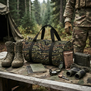 Tigermuster-Tarnmuster Duffle Bag