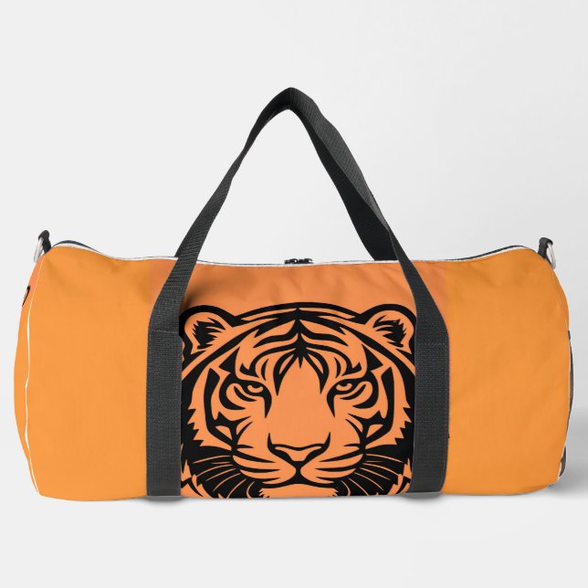 Tigeroptik in Orange und Schwarz  Duffle Bag (Vorderseite)