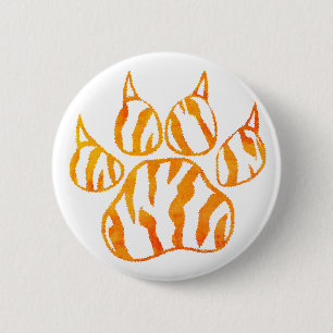 Tigerpaw mit Aquarellfarbe - Eigener Druck Button