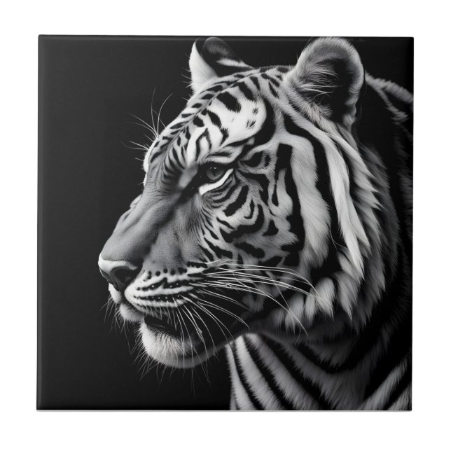 Tigerportrait Fliese (Vorderseite)