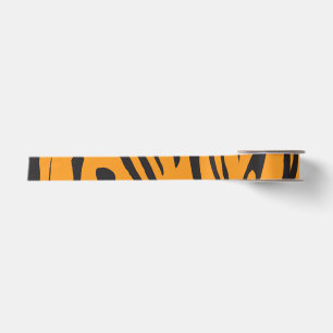 Tigerprint orange und schwarz satinband