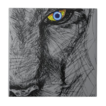 Tigers Blick Keramik Tile