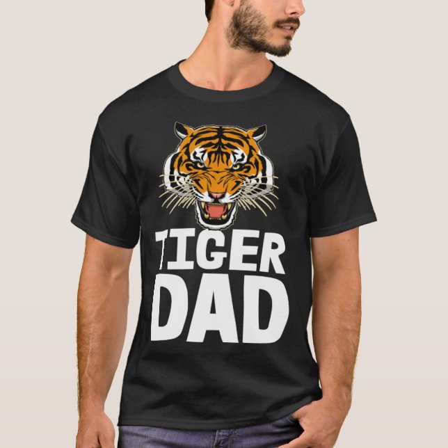 Tigers Dad  Roaring Tiger Tees Men's Tiger Face (Vorderseite)