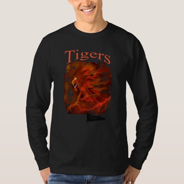 Tigers Face Sports Football Baseball Basketball Gr T-Shirt (Vorderseite)