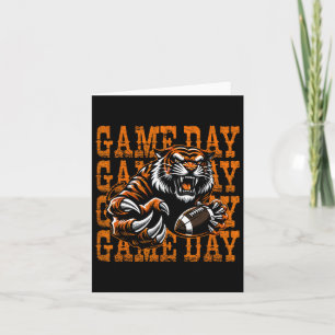Tigers Football Game Day Vintag Not School Karte