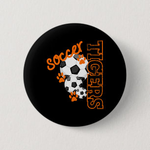 Tigers Fußball Byll Fußbyll Maskottchen Pfotenabdr Button