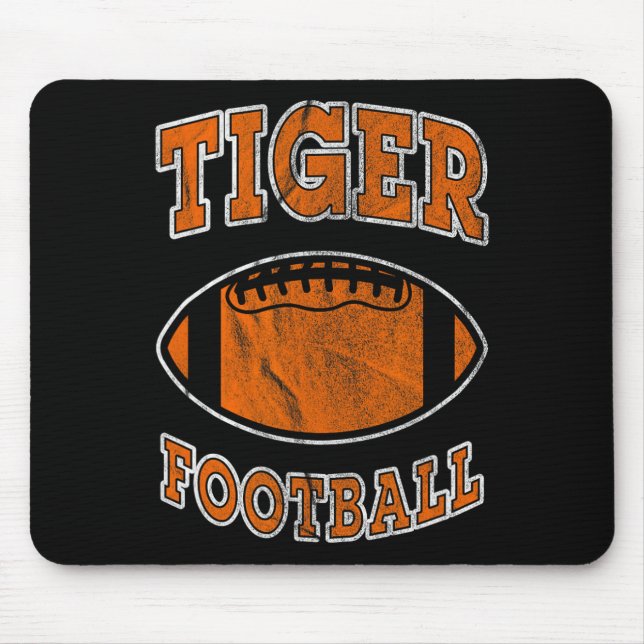 Tigers Fußball Vintage abgenutzt  Mousepad (Vorne)