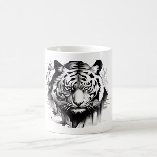 Tigers Head auf einem Kaffeemug-Sammelserset Kaffeetasse