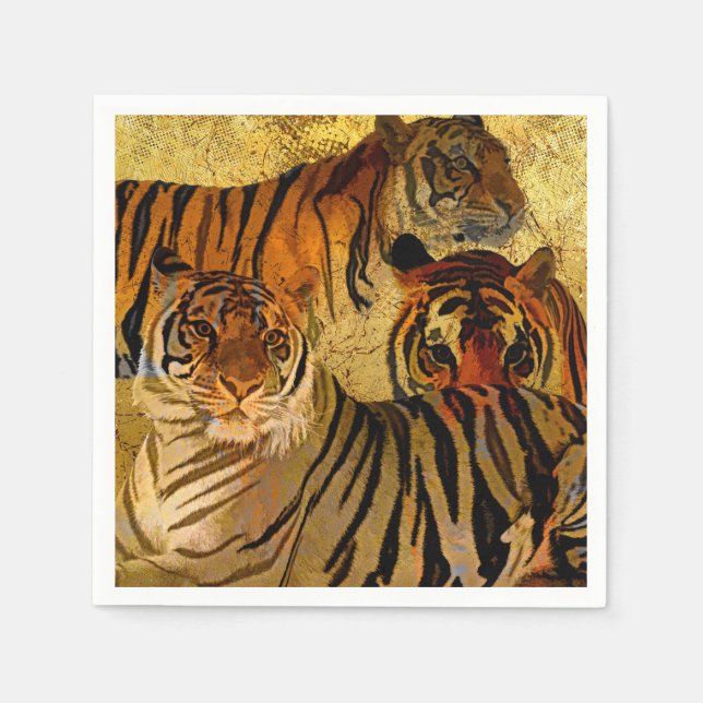 Tigers Paper Napkin Serviette (Vorderseite)
